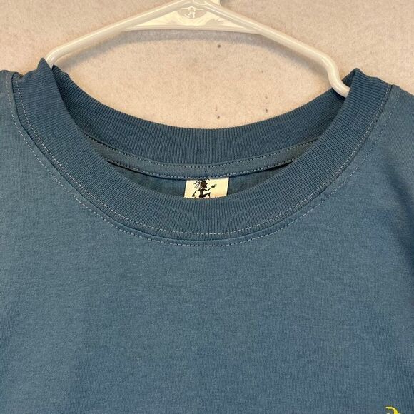 VTG 90s Rasta Man Running Man T-Shirt Mens XXL Blue Rastafari Reggae Jamaica - Picture 5 of 12